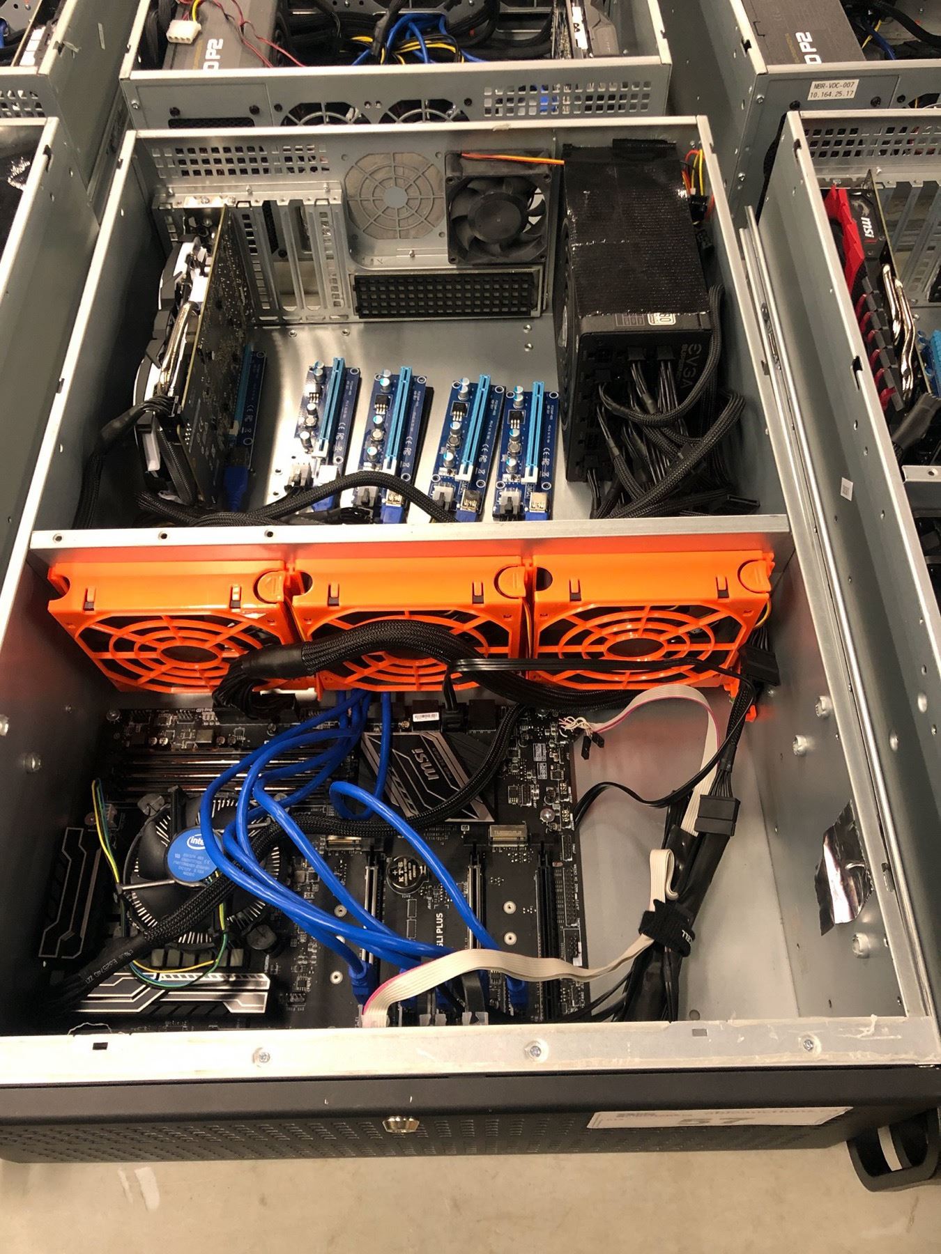 4-U RACK MOUNT COMPUTER SYSTEM WITH Z 270 MAINBOARD, RX 570 GPU, 1200 ...