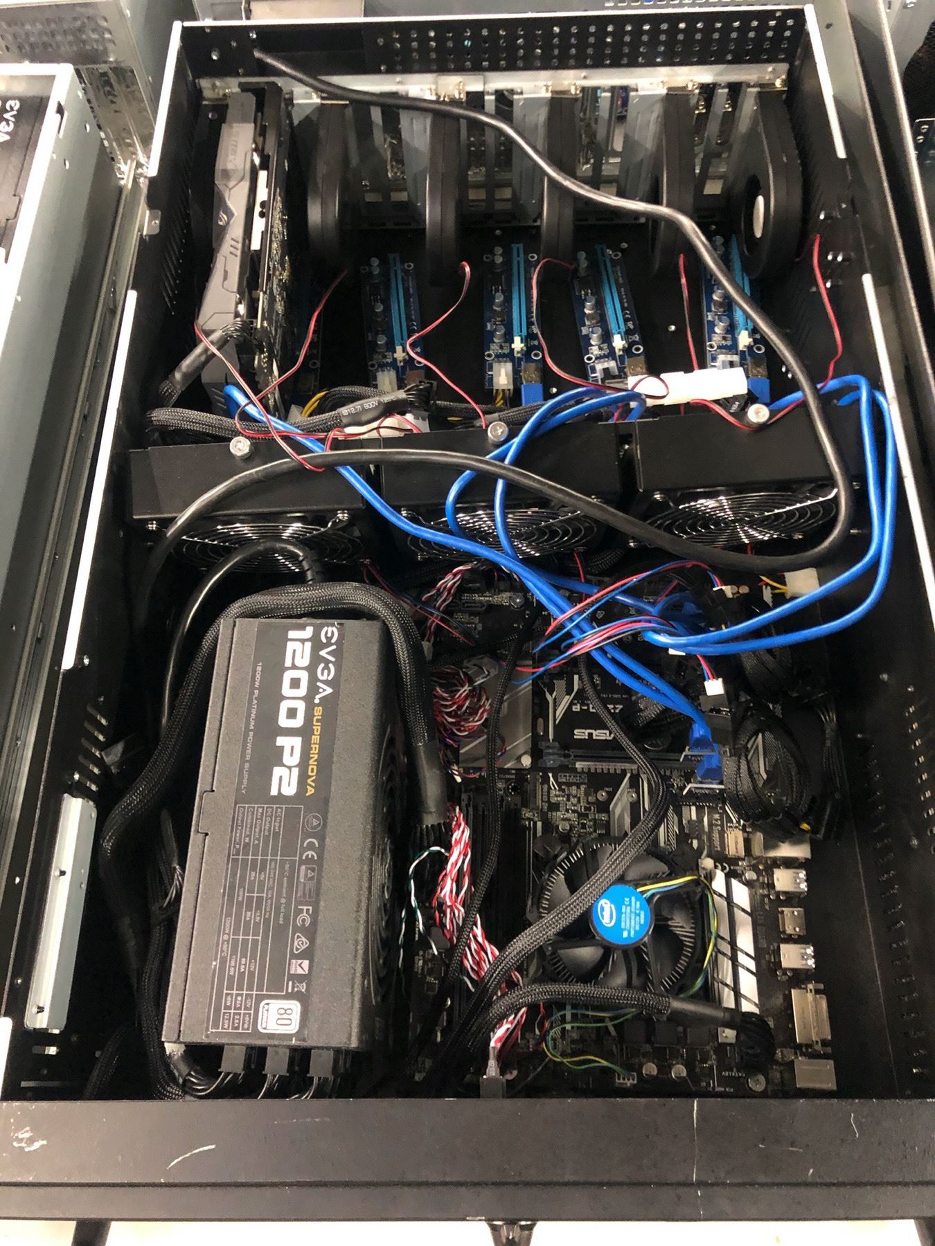 4-U RACK MOUNT COMPUTER SYSTEM WITH Z 270 MAINBOARD, RX 570 GPU, 1200 ...