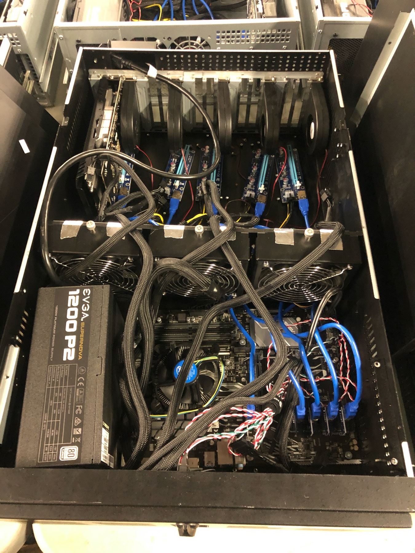 4-U RACK MOUNT COMPUTER SYSTEM WITH Z 270 MAINBOARD, RX 570 GPU, 1200 ...