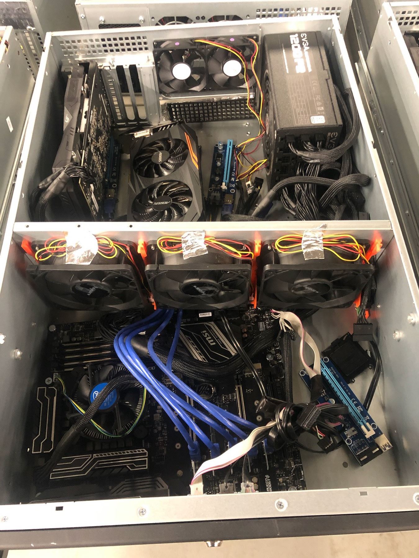 Rackmount Computer System 4-U RACK MOUNT COMPUTER SYSTEM WITH Z 270 MAINBOARD, RX 570 GPU, 1200 ...