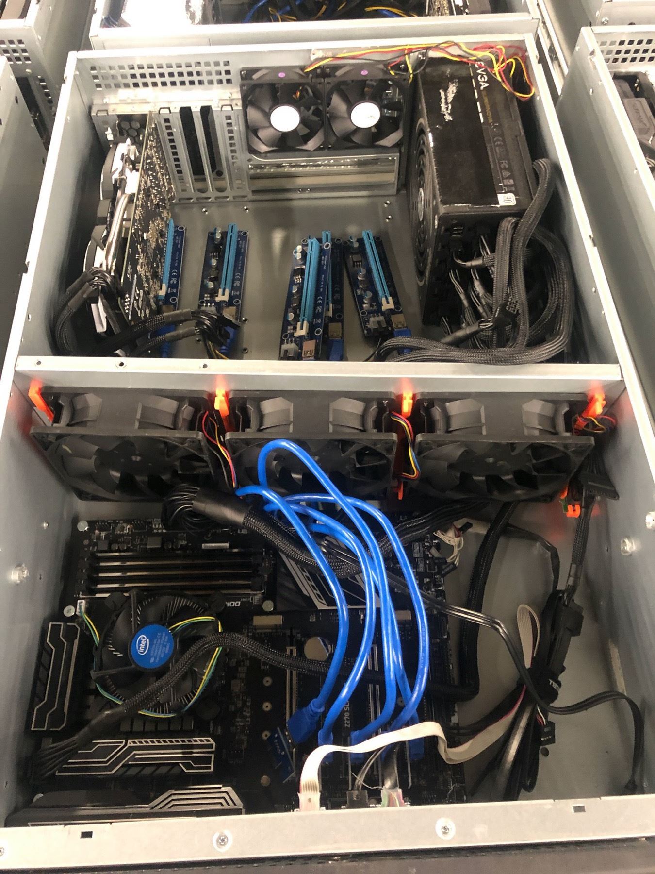 Rackmount Computer System 4-U RACK MOUNT COMPUTER SYSTEM WITH Z 270 MAINBOARD, RX 570 GPU, 1200 ...