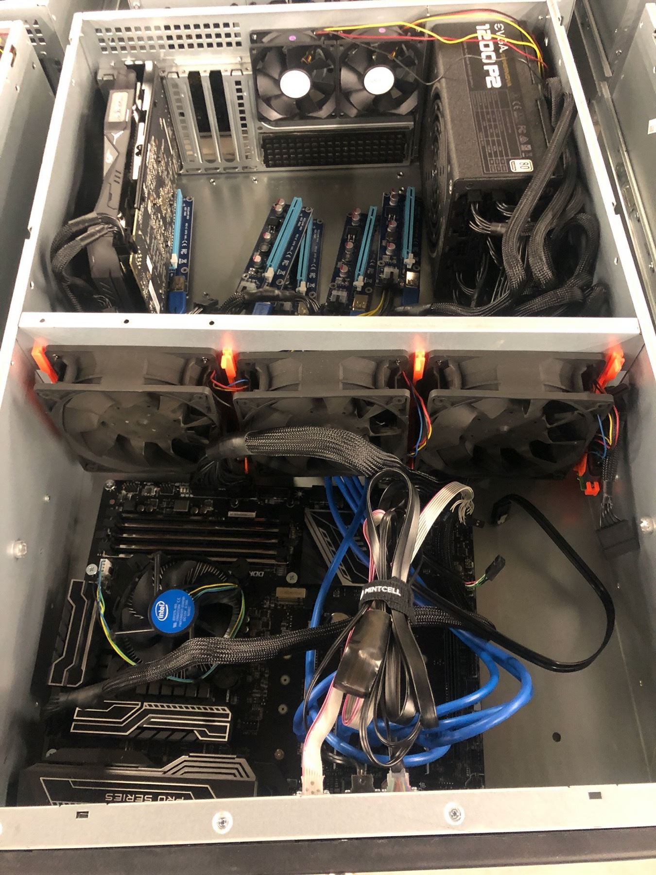 4-U RACK MOUNT COMPUTER SYSTEM WITH Z 270 MAINBOARD, RX 570 GPU, 1200 ...