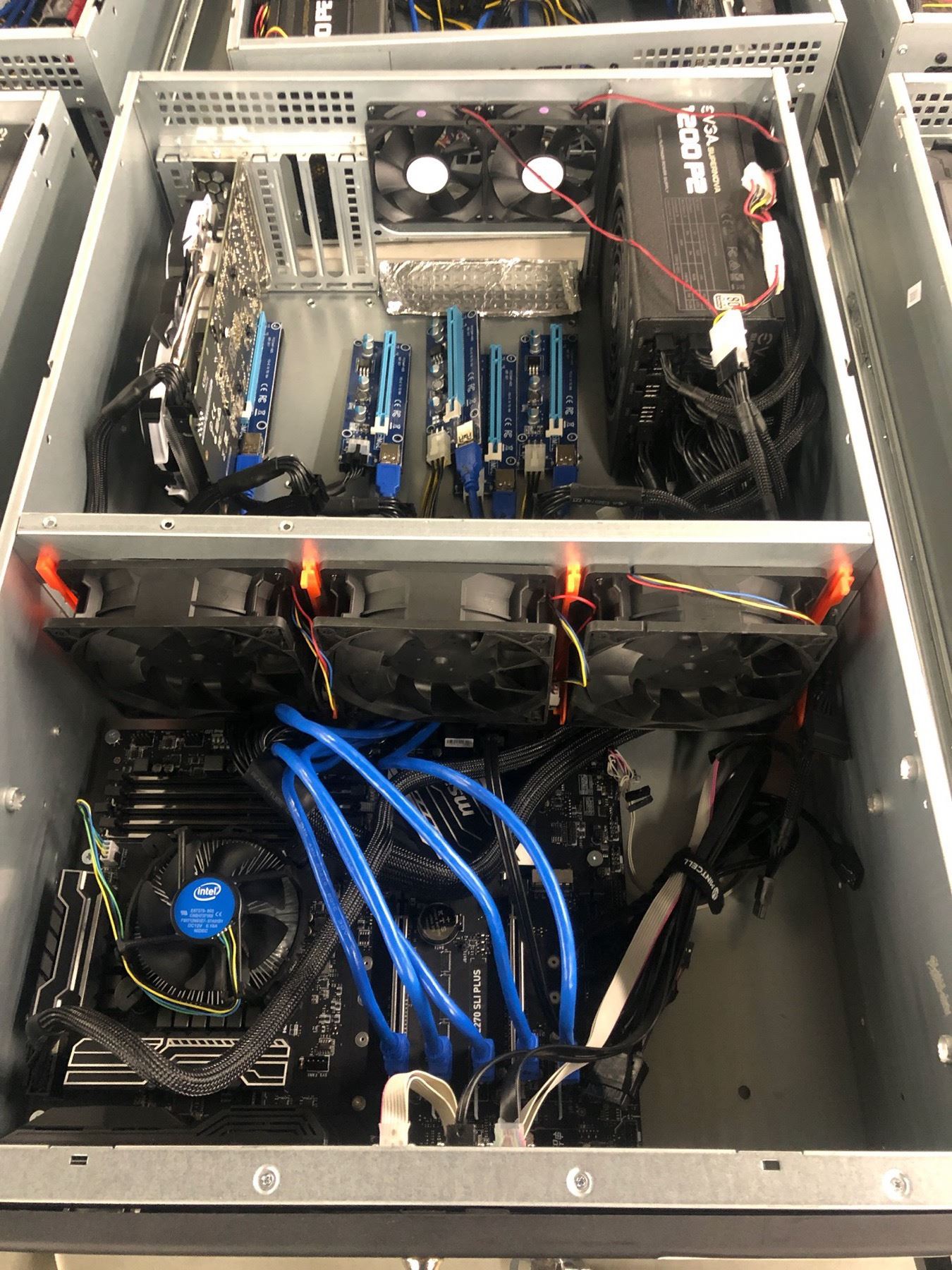 4-U RACK MOUNT COMPUTER SYSTEM WITH Z 270 MAINBOARD, RX 570 GPU, 1200 ...