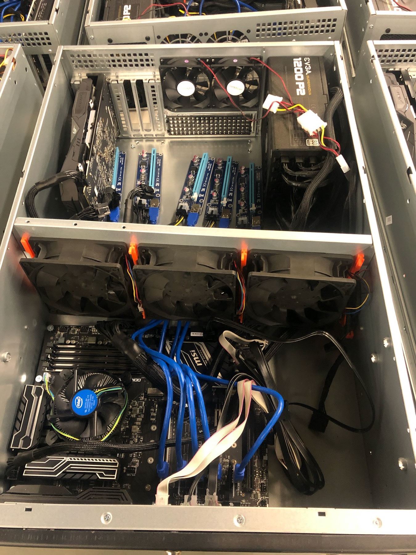 Rackmount Computer System 4-U RACK MOUNT COMPUTER SYSTEM WITH Z 270 MAINBOARD, RX 570 GPU, 1200 ...