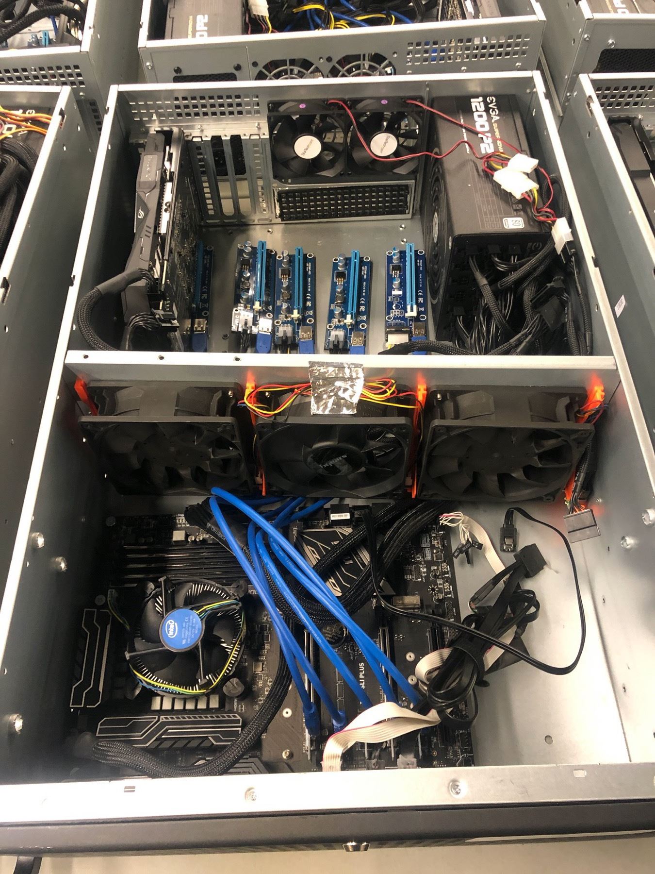 4-U RACK MOUNT COMPUTER SYSTEM WITH Z 270 MAINBOARD, RX 570 GPU, 1200 ...