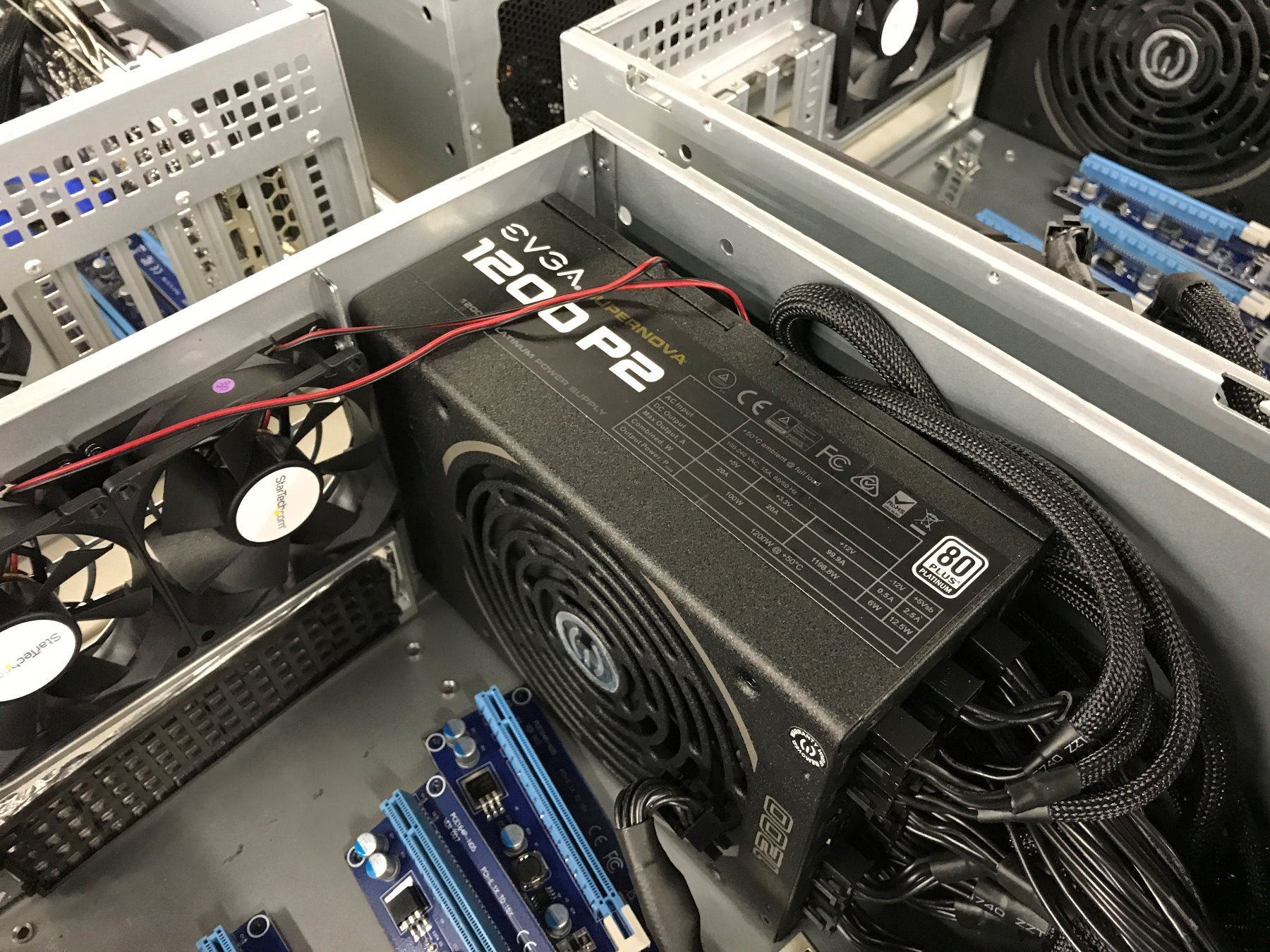 4-U RACK MOUNT COMPUTER SYSTEM WITH Z 270 MAINBOARD, RX 570 GPU, 1200 ...