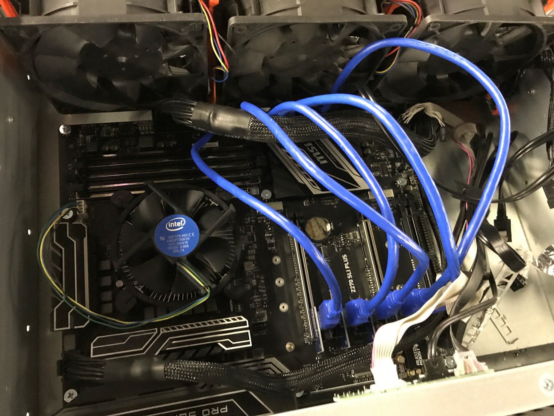 4-U RACK MOUNT COMPUTER SYSTEM WITH Z 270 MAINBOARD, RX 570 GPU, 1200 ...