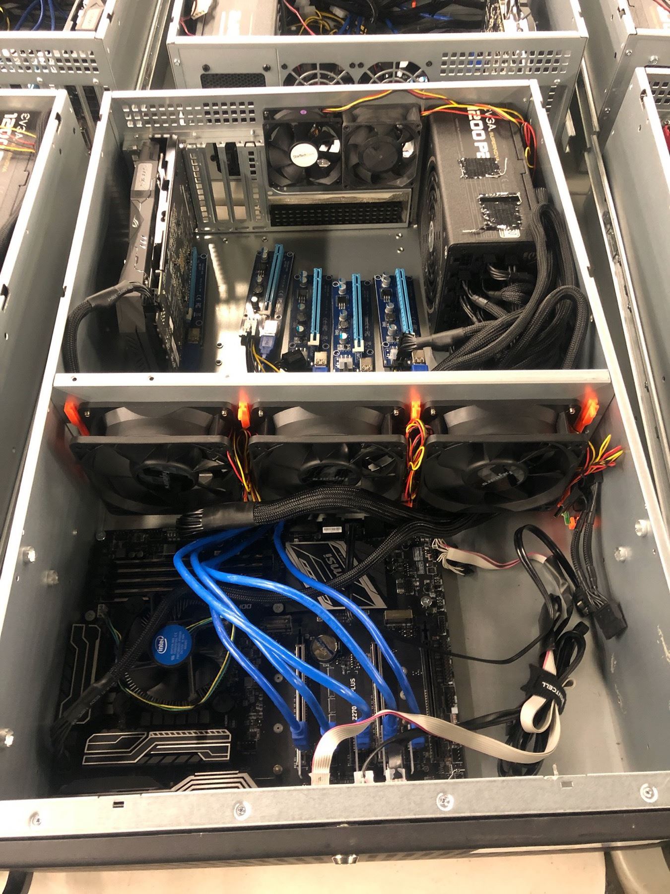 Rackmount Computer System 4-U RACK MOUNT COMPUTER SYSTEM WITH Z 270 MAINBOARD, RX 570 GPU, 1200 ...