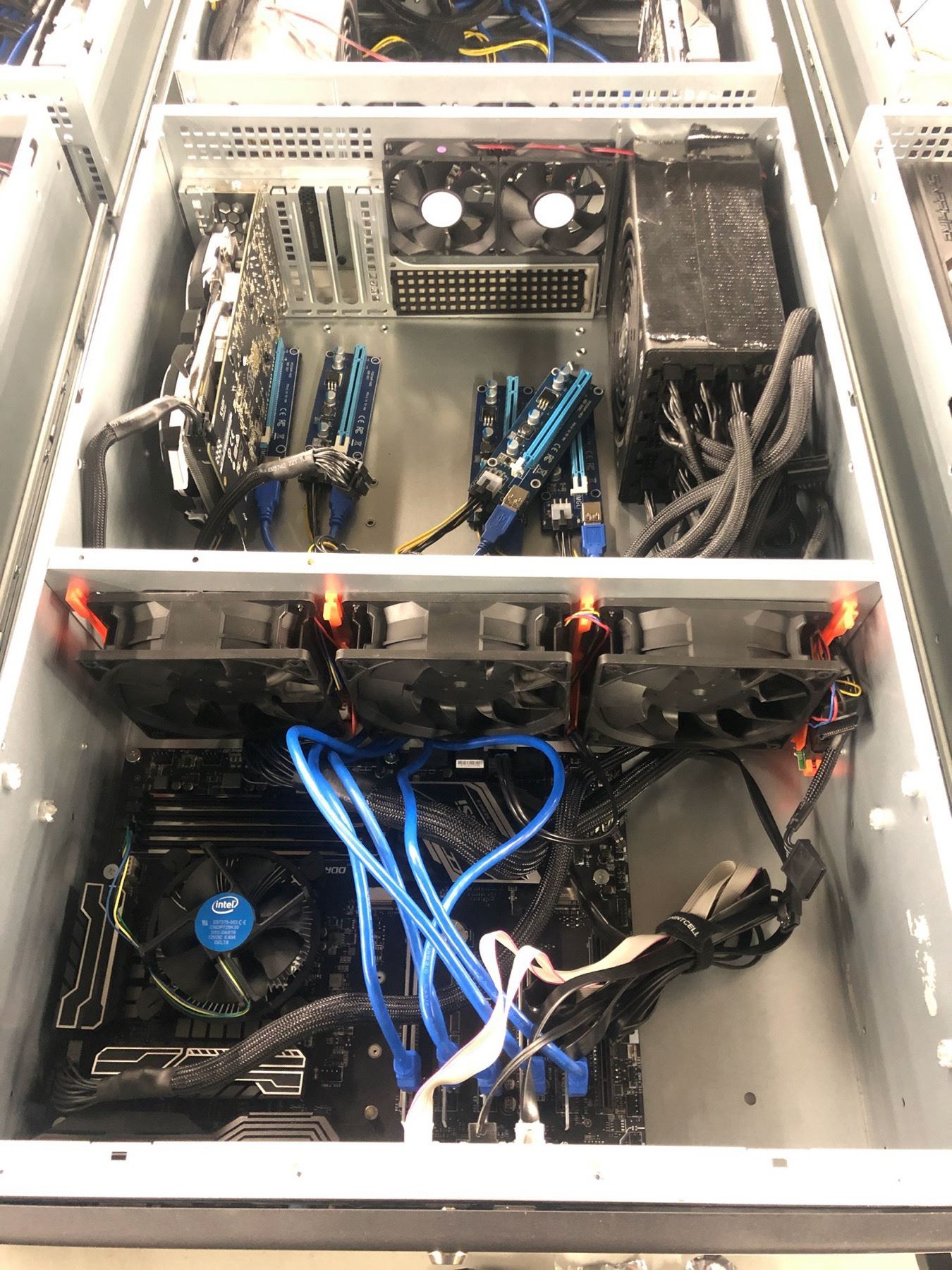 4-U RACK MOUNT COMPUTER SYSTEM WITH Z 270 MAINBOARD, RX 570 GPU, 1200 ...