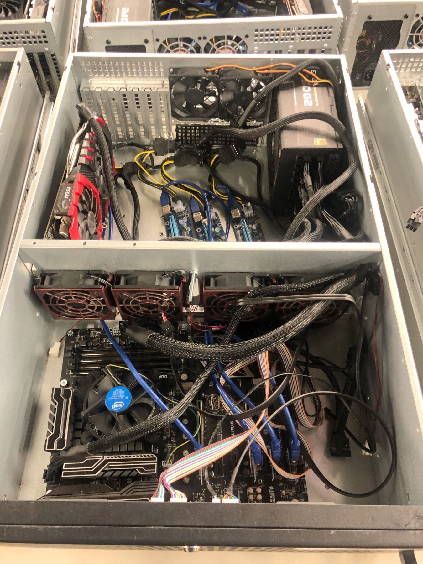 4-U RACK MOUNT COMPUTER SYSTEM WITH Z 270 MAINBOARD, RX 570 GPU, 1200 ...