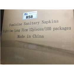 BOX OF FEMININE SANITARY NAPKINS