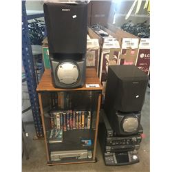 ENTERTAINMENT CABINET, SPEAKERS, MOVIES, GAMES, ETC