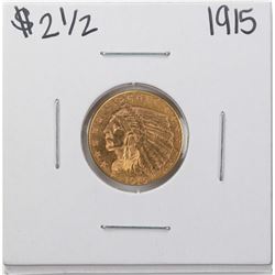 1915 $2 1/2 Indian Head Quarter Eagle Gold Coin