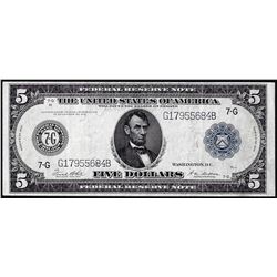 1914 $5 Federal Reserve Bank Note Chicago