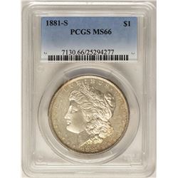 1881-S $1 Morgan Silver Dollar Coin PCGS MS66