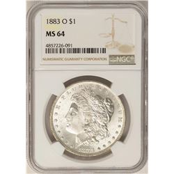 1883-O $1 Morgan Silver Dollar Coin NGC MS64