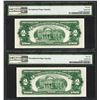 Image 2 : Lot of (2) Consecutive 1953C $2 Legal Tender Notes Fr.1512 PMG Gem Uncirculated 66EPQ