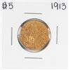 Image 1 : 1913 $5 Indian Head Half Eagle Gold Coin