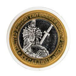 .999 Silver Excalibur Las Vegas, NV $10 Casino Limited Edition Gaming Token