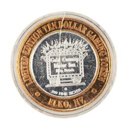 .999 Silver Gold Country Motor Inn Elko, NV $10 Limited Edition Casino Gaming Token