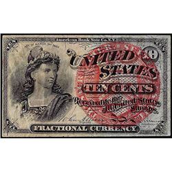 March 3, 1863 Fourth Issue 10 Cents Fractional Currency Note w/ Presentation Signature