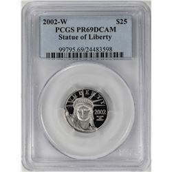 2002-W $25 Proof Platinum American Eagle Coin PCGS PR69DCAM
