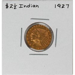 1927 $2 1/2 Indian Head Quarter Eagle Gold Coin