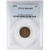 Image 1 : 1891 Indian Head Cent Coin PCGS MS61BN