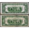 Image 2 : Lot of (2) 1934A $20 Hawaii WWII Emergency Issue Federal Reserve Notes