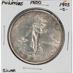 1903-S Philippines One Peso Silver Coin