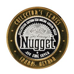 .999 Fine Silver John Ascuaga's Nugget Sparks, NV $10 Limited Edition Gaming Token