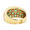 Image 3 : 14KT Yellow Gold 0.80 ctw Emerald and Diamond Ring