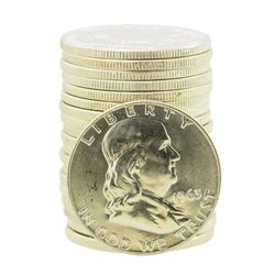 Roll of (20) Brilliant Uncirculated 1963-D Franklin Half Dollar Coins