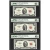 Image 1 : Lot of (3) 1953C $2 Legal Tender Notes Fr.1512 PMG Gem Uncirculated 65EPQ