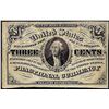 Image 1 : March 3, 1863 3 Cents 3rd Issue Fractional Currency Note