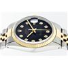 Image 3 : Rolex Men's Two Tone 14K Black Diamond 36MM Datejust Wristwatch