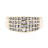 Image 2 : 14KT Yellow Gold 1.00 ctw Diamond Four Row Wide Band