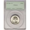 Image 1 : 1938-S Washington Quarter Coin PCGS MS64 Old Green Rattler Holder