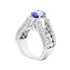 Image 4 : 14KT White Gold 1.59 ctw Tanzanite and Diamond Ring