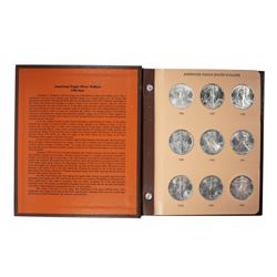 Set of 1986-2019 $1 American Silver Eagle Coins in Dansco Book