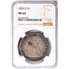 Image 2 : None Finer 1850-O $1 Seated Liberty Dollar Coin NGC MS64