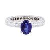 Image 2 : Platinum 3.08 ctw Sapphire and Diamond Ring