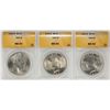 Image 1 : Lot of 1922-1924 $1 Peace Silver Dollar Coins ANACS MS62
