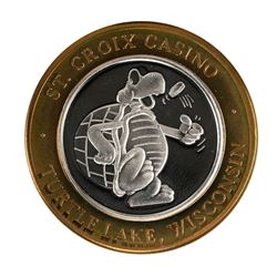 .999 Fine Silver St. Croix Casino Turtle Lake $10 Limited Edition Gaming Token