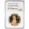 Image 1 : 1988-W $50 Proof American Gold Eagle Coin NGC PF69 Ultra Cameo