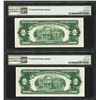 Image 2 : Lot of (2) Consecutive 1953C $2 Legal Tender Notes Fr.1512 PMG Gem Uncirculated 66EPQ