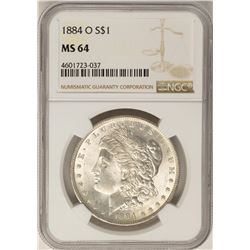 1884-O $1 Morgan Silver Dollar Coin NGC MS64