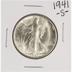 1941-S Walking Liberty Half Dollar Coin