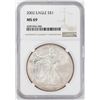 Image 1 : 2002 $1 American Silver Eagle Coin NGC MS69