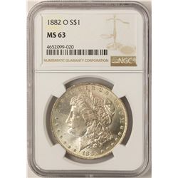 1882-O $1 Morgan Silver Dollar Coin NGC MS63